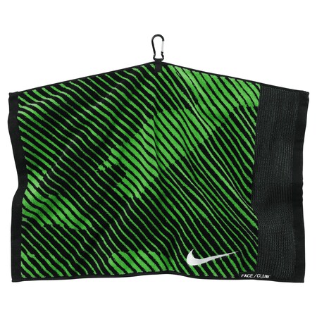 Nike Face/Club Jacquard Towel-Black/White/Voltage Green 64280
